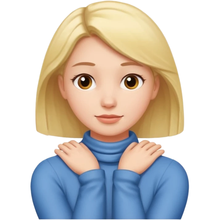 girl with arms around her neck  emoji