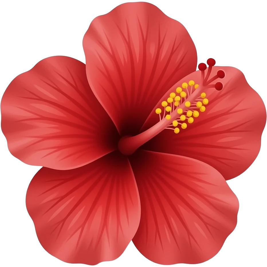 a hibiscus flower emoji