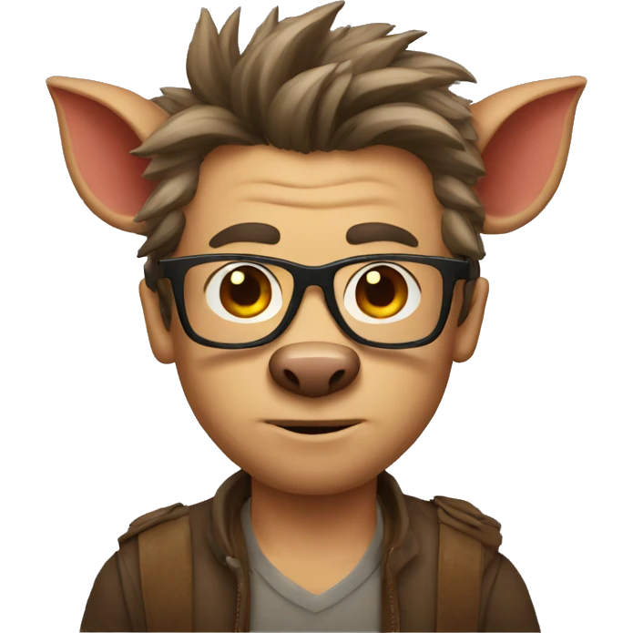 boar man in glasses  emoji