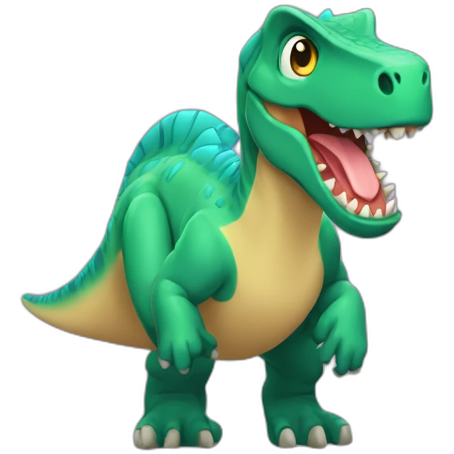 dinosaurio fusionado con mariosa emoji