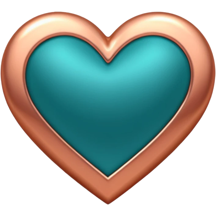 A teal, burnt orang, and rose gold heart, please.  emoji