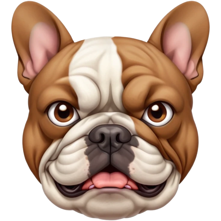 Angry French bulldog  emoji