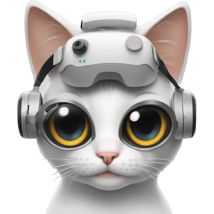 Cat with vr emoji