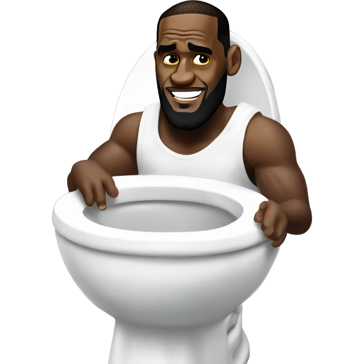 lebron james in a toilet emoji
