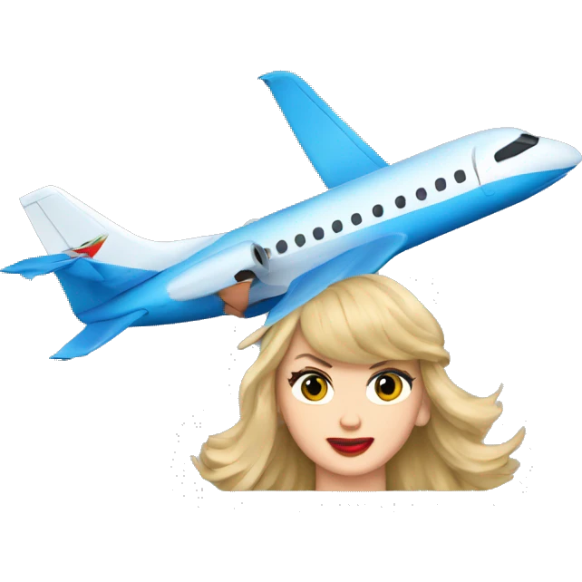 taylor swift riding a jet plane emoji