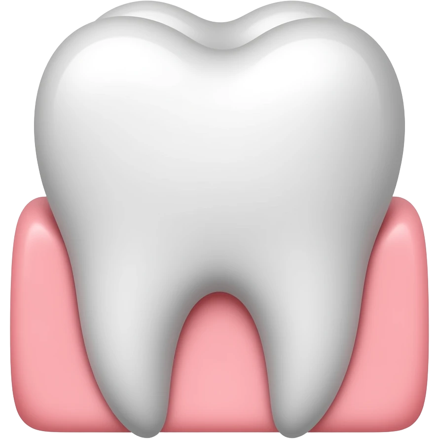 Six teeth of a girl with a molar emoji