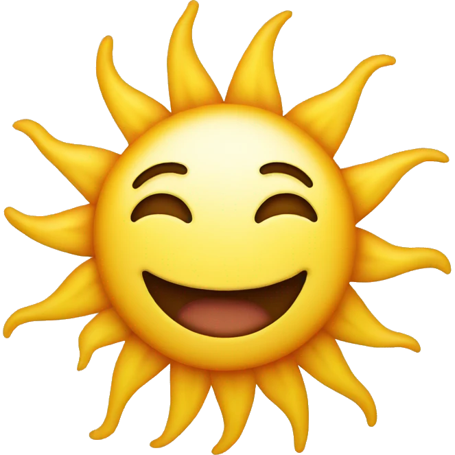 A happy sun emoji emoji