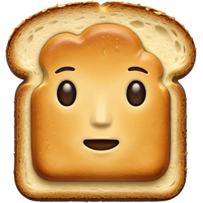 toasted bread on malted butter no face emoji