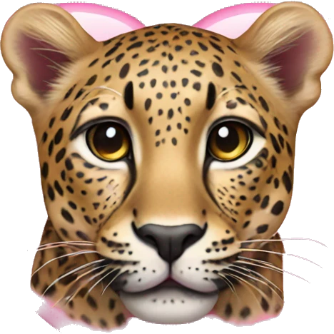 Leopard pink heart emoji