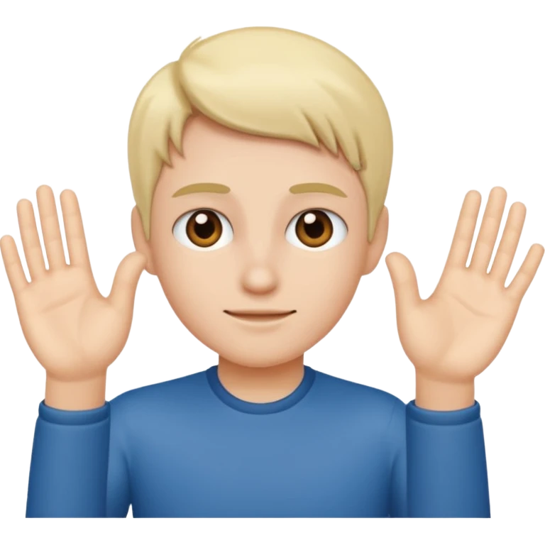 Someone doing the 6 7 hand movement emoji