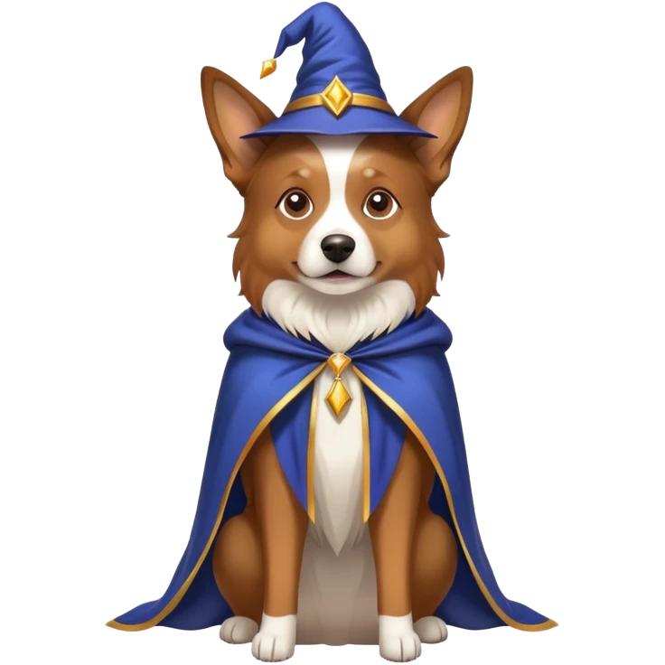 Dog with wizard cape  emoji