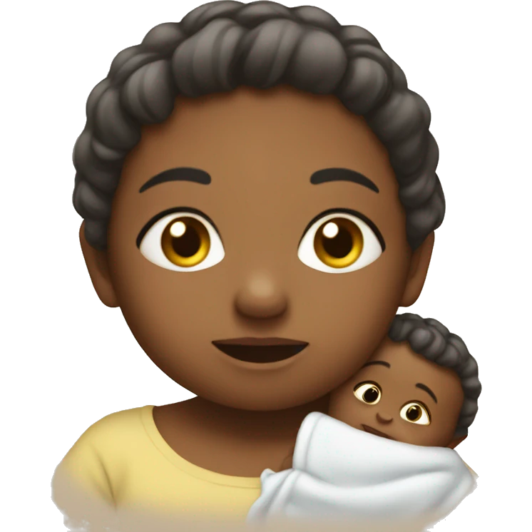Baby with mother emoji