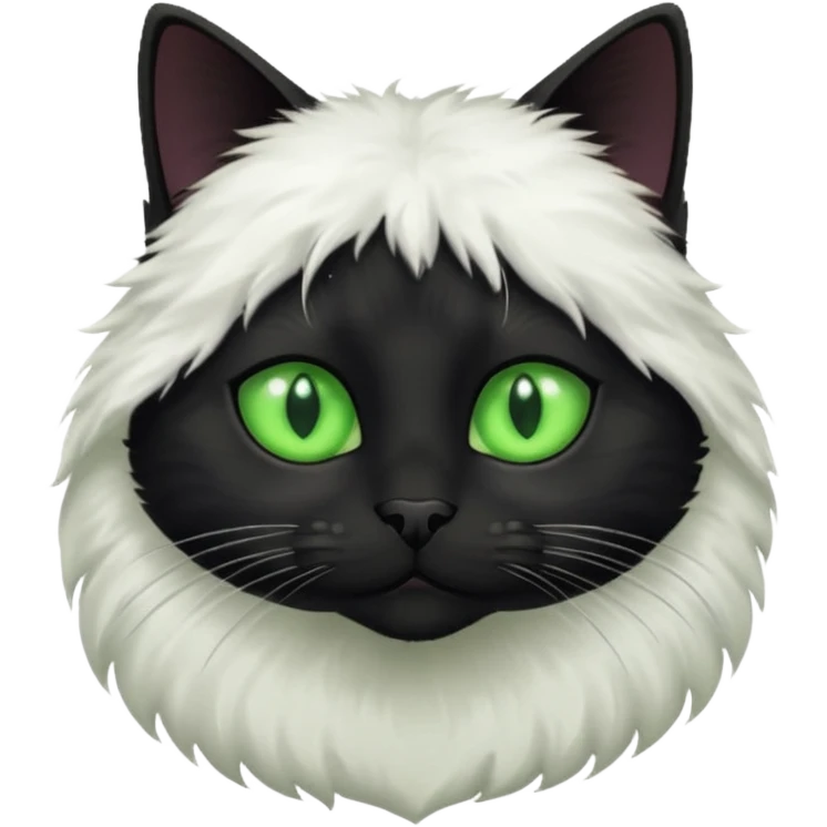 Gato preto com branco emoji