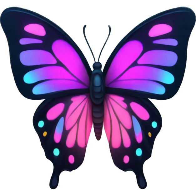 neon butterfly emoji