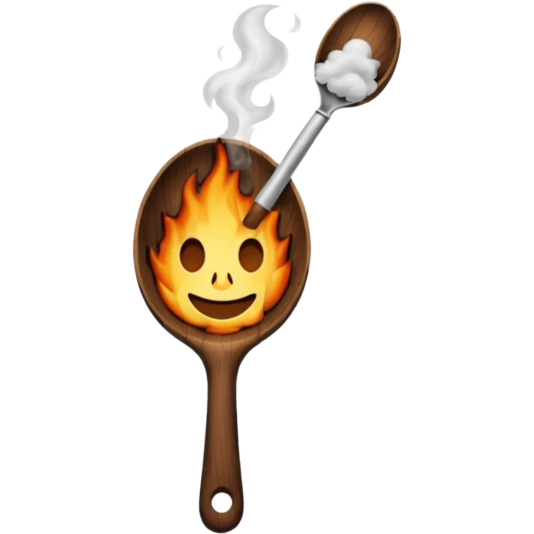Una cuchara quemada emoji