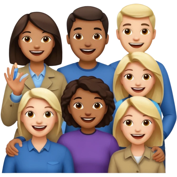 6 people, 4 men and 2 women emoji