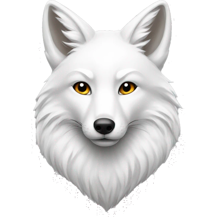 a beautiful white fox emoji