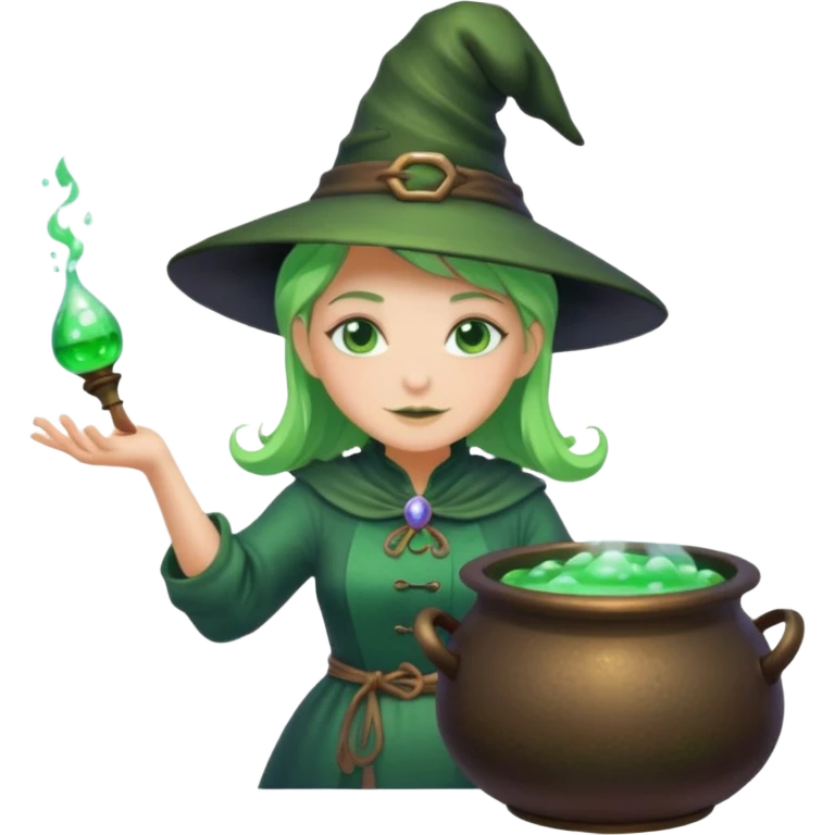 green witch cooking potion emoji