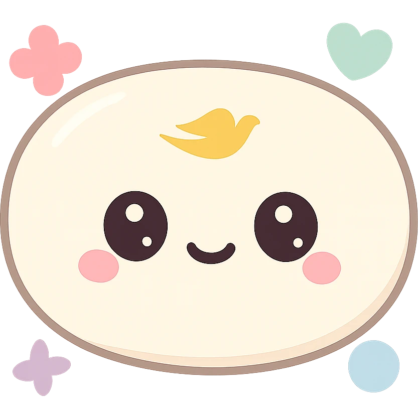 kawaii style oval Dove soap bar with golden dove logo, transparent background emoji
