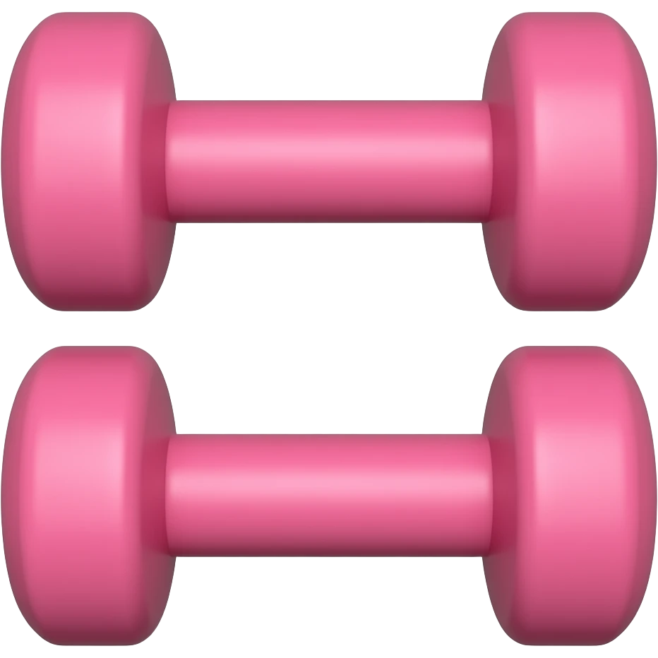 two baby pink dumbbells emoji