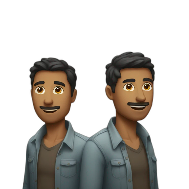 two men diferent hight emoji