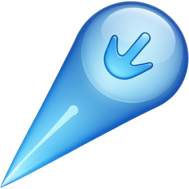Blue cursor emoji