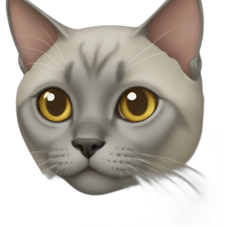 Grey burmese cat emoji
