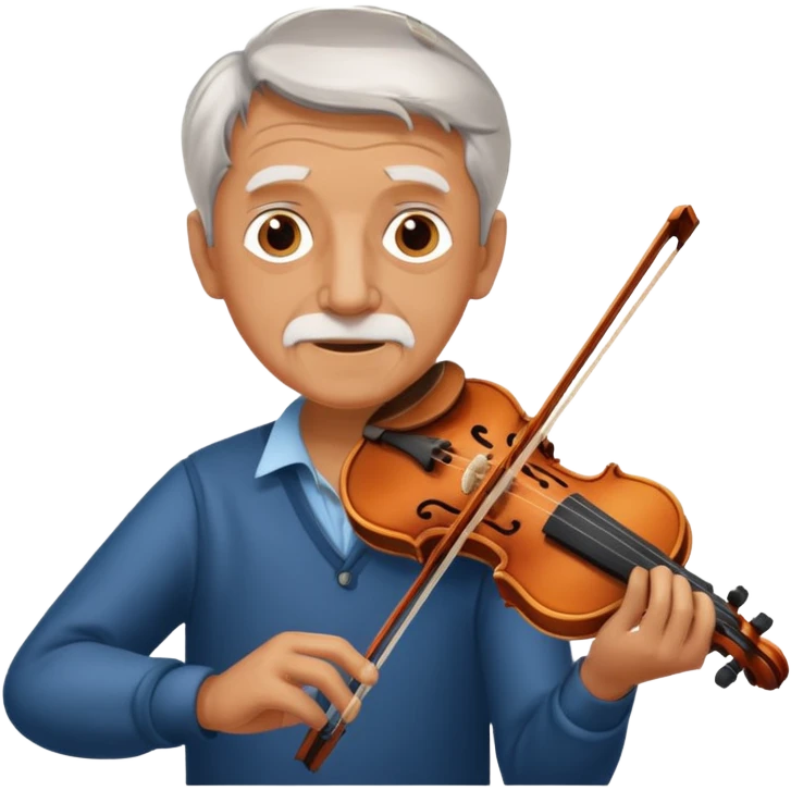 old man playing violin emoji