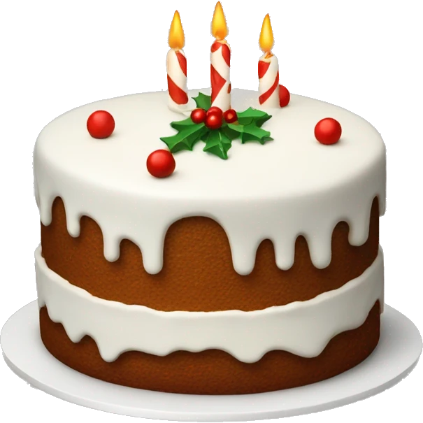 Christmas cake emoji