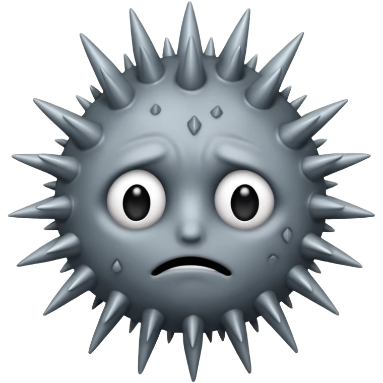  sad virus with many spike emoji