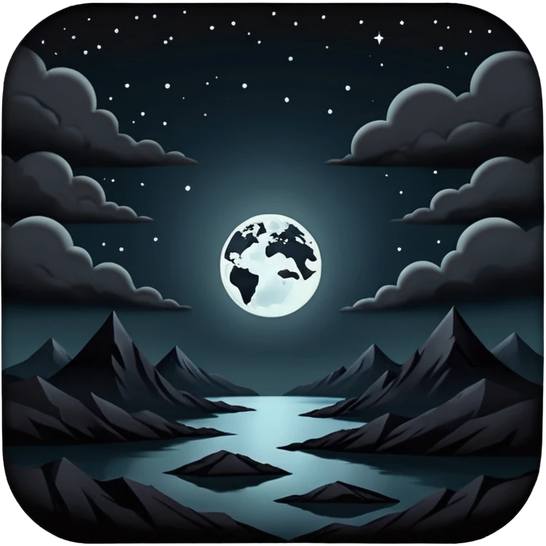 dark and eerie scene, the entire world covered in darkness. The sky is deep black with no stars or light, no moon, no glow just total void and silence. The atmosphere feels ominous and unsettling, as if darkness has swallowed everything. No characters, no visible light sources emoji