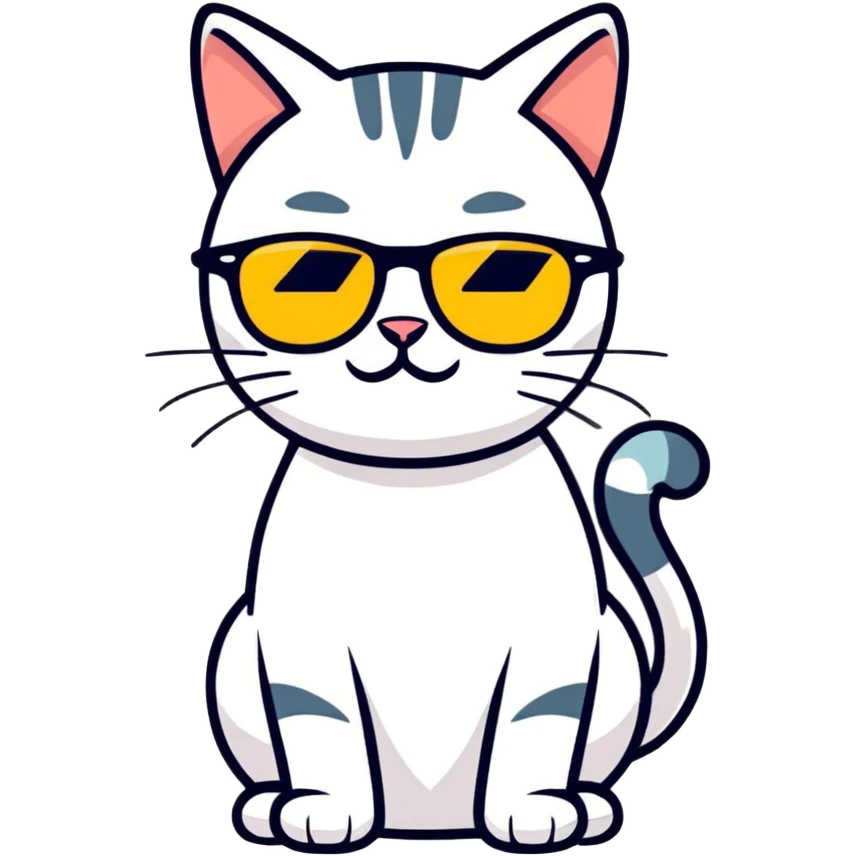 Cat with sunglasses emoji