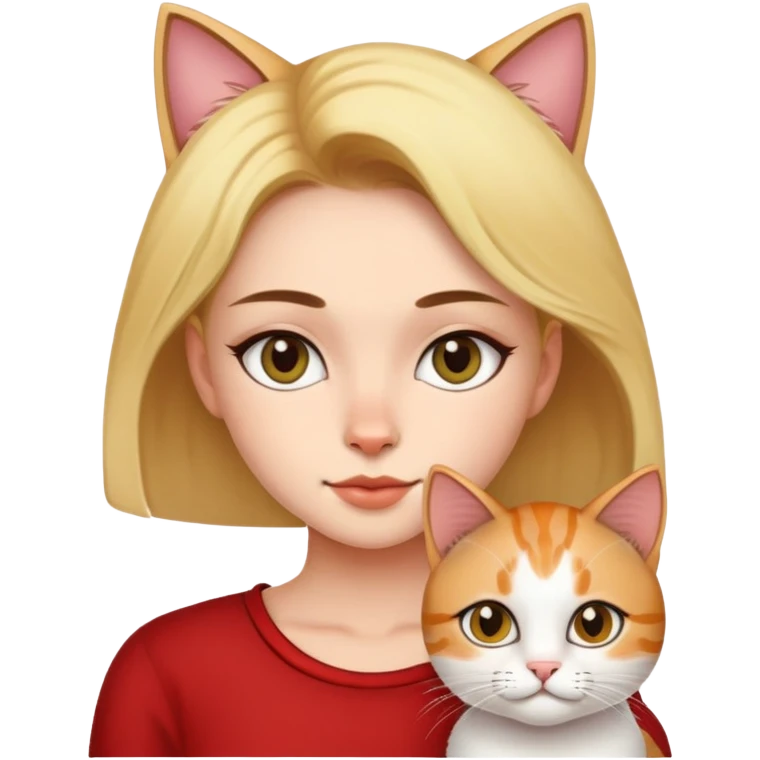 Sayra y un gato emoji