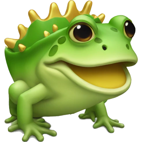 Sapo con corona emoji