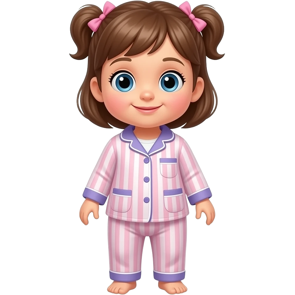 Quiero una niña bebe de cuerpo entero con pijama emoji