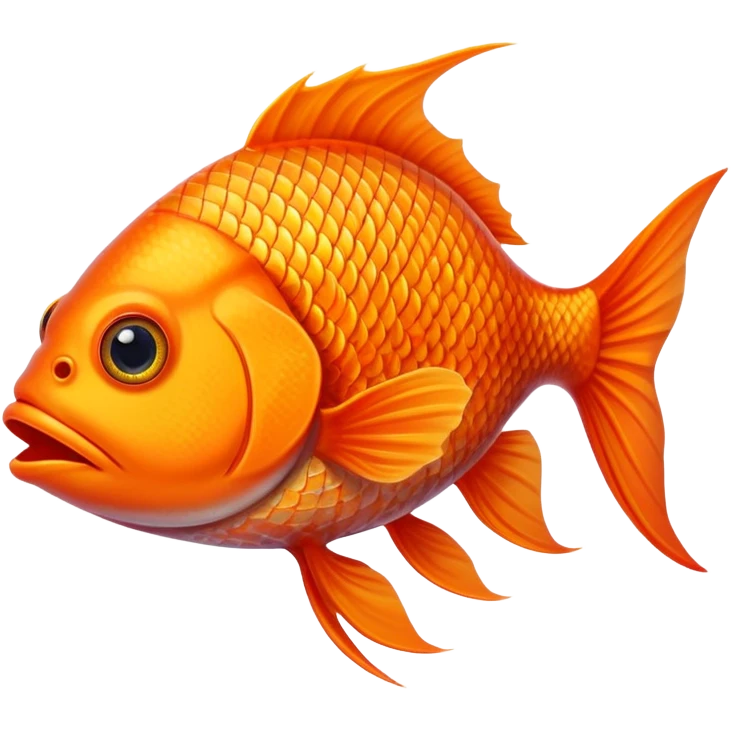 Orange fish with human mouth  emoji