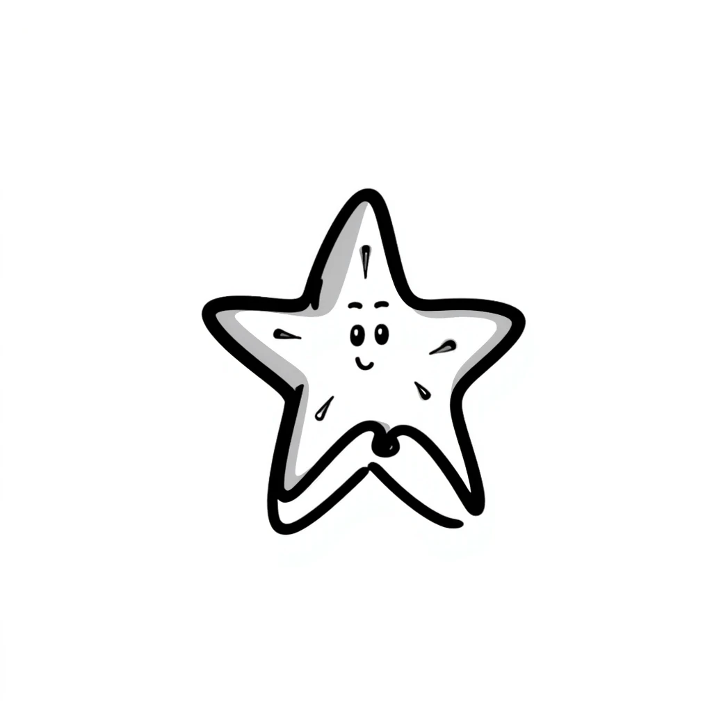 hand drawn star emoji