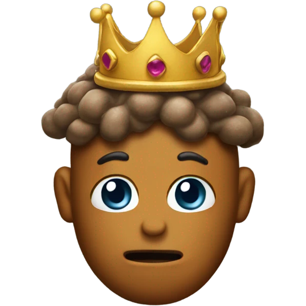 Poop wearing crown emoji