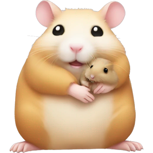 hamster hugging a hamster  emoji
