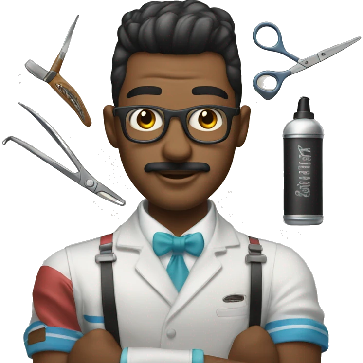 barber shop 80s emoji