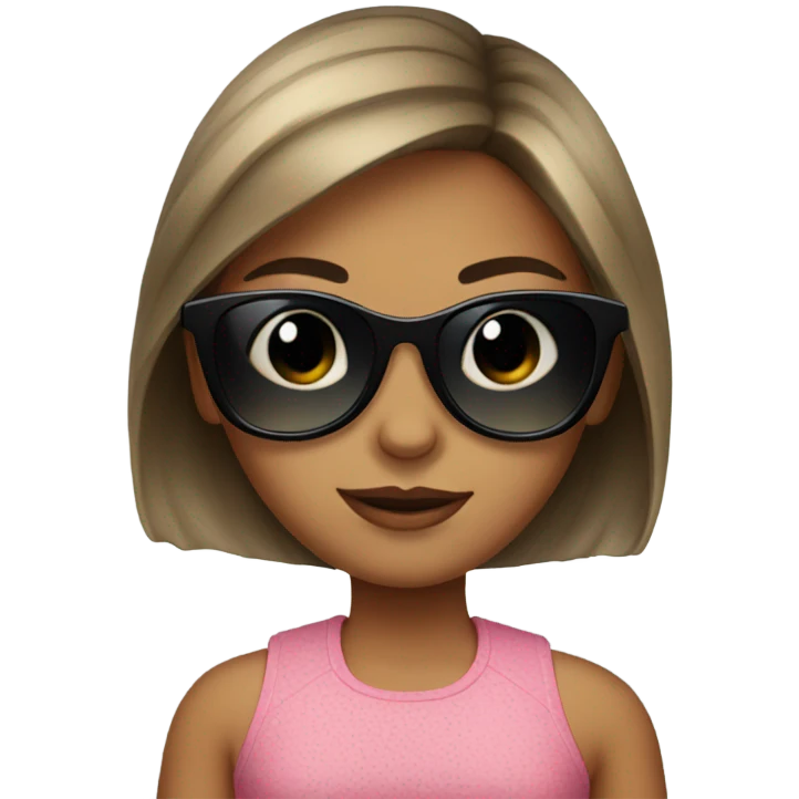girl in sunglasses portrait emoji