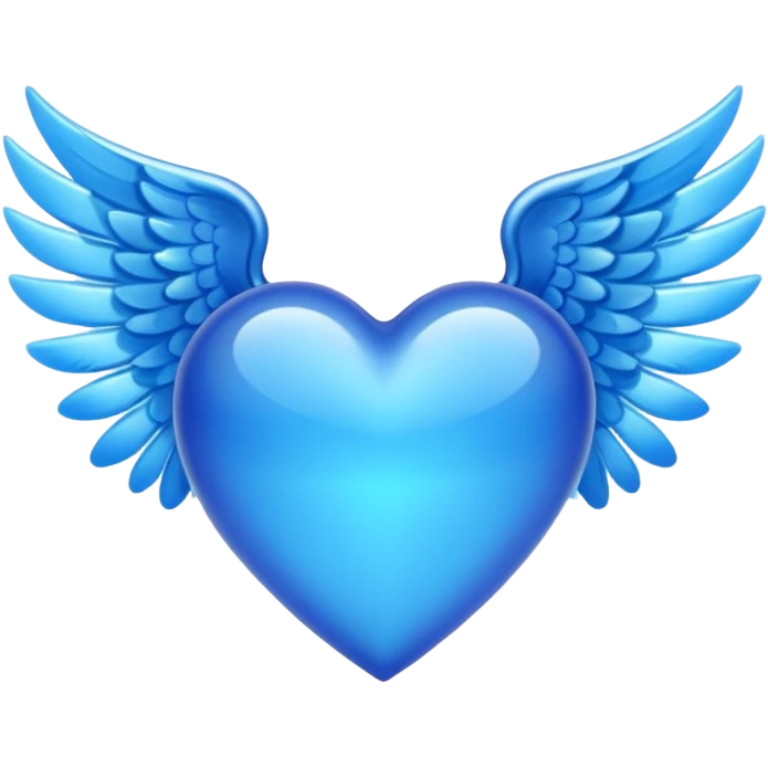 blue heart with wings emoji emoji
