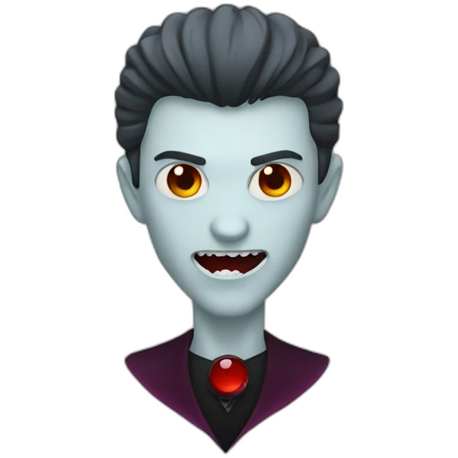 A vampire made from glass emoji