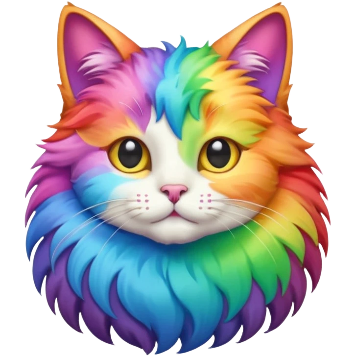 Rainbow cat emoji