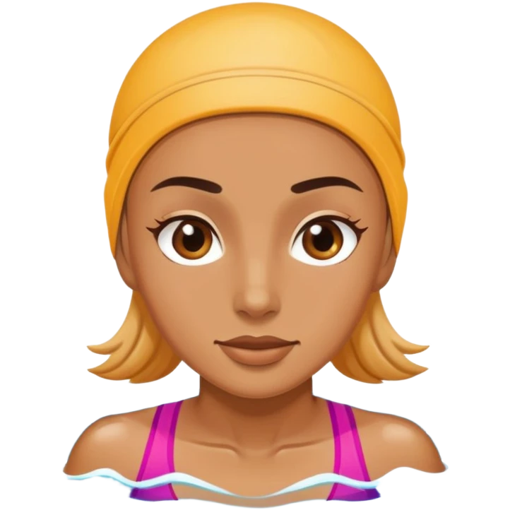 female athlete swimming emoji