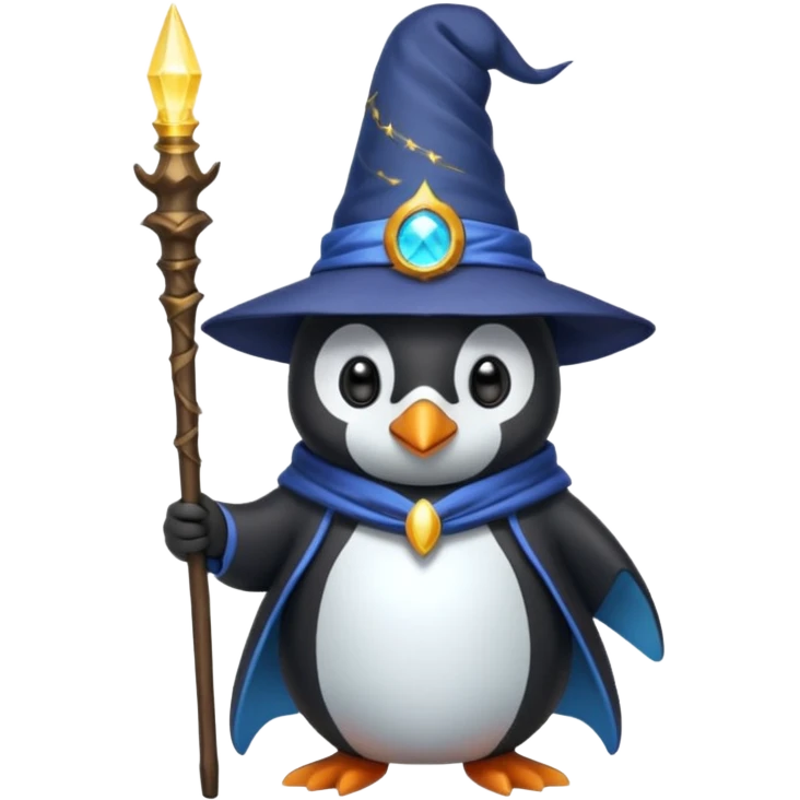 Penguin Wizard emoji
