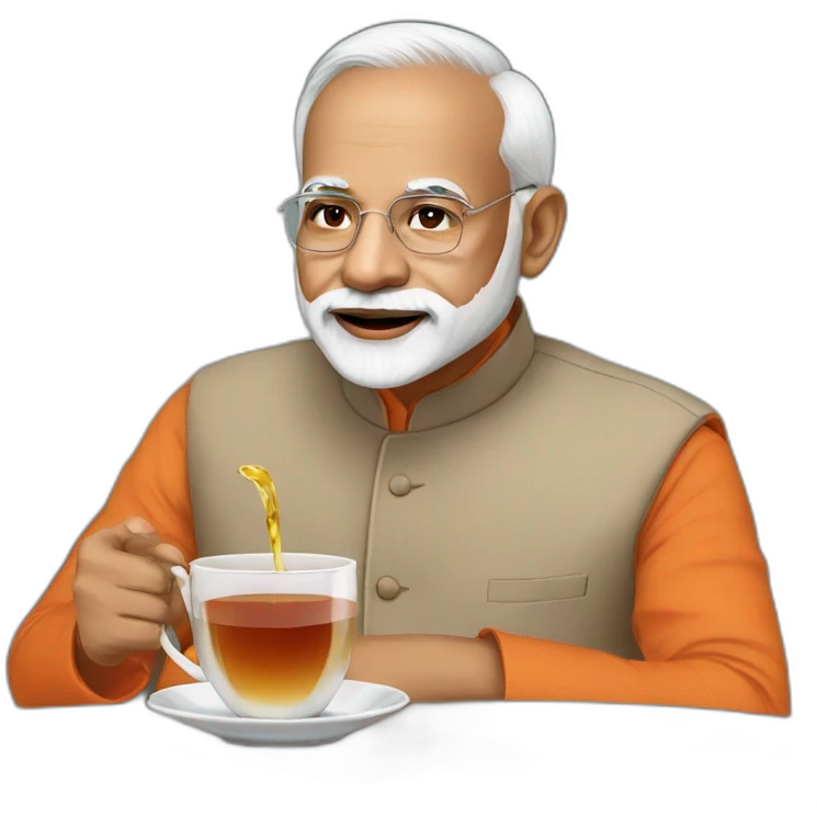 Modi drinking tea emoji