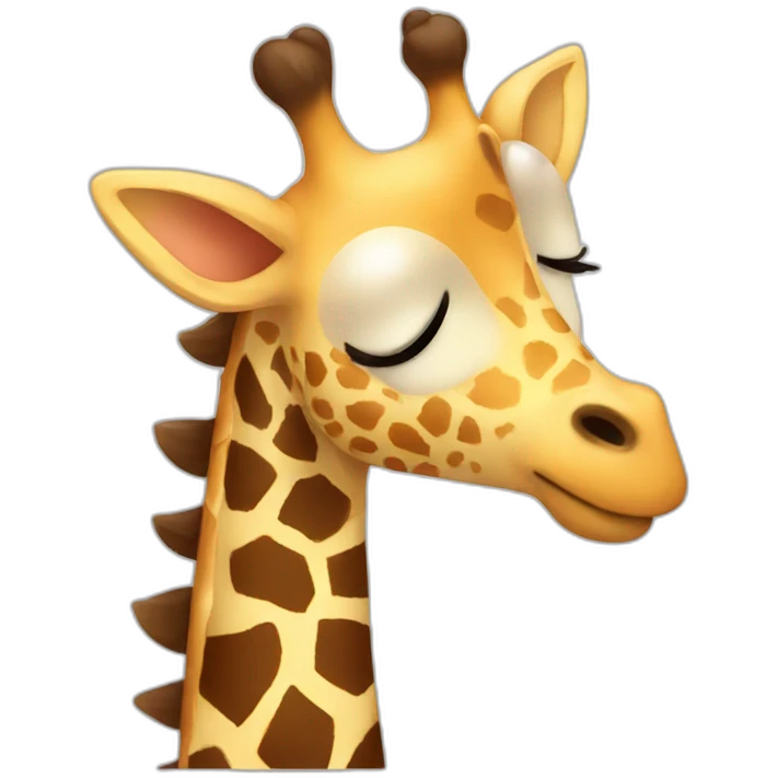 sleepy giraffe emoji