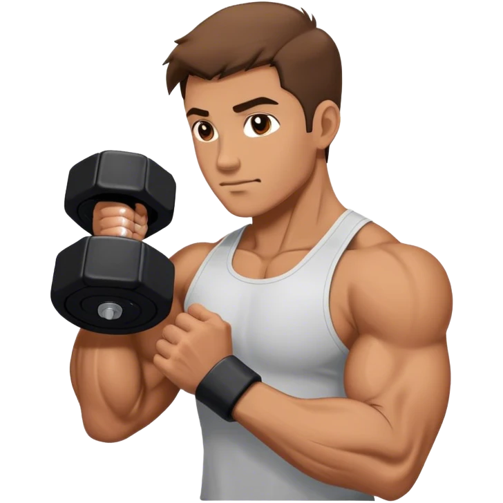 man weighted wrist curl emoji