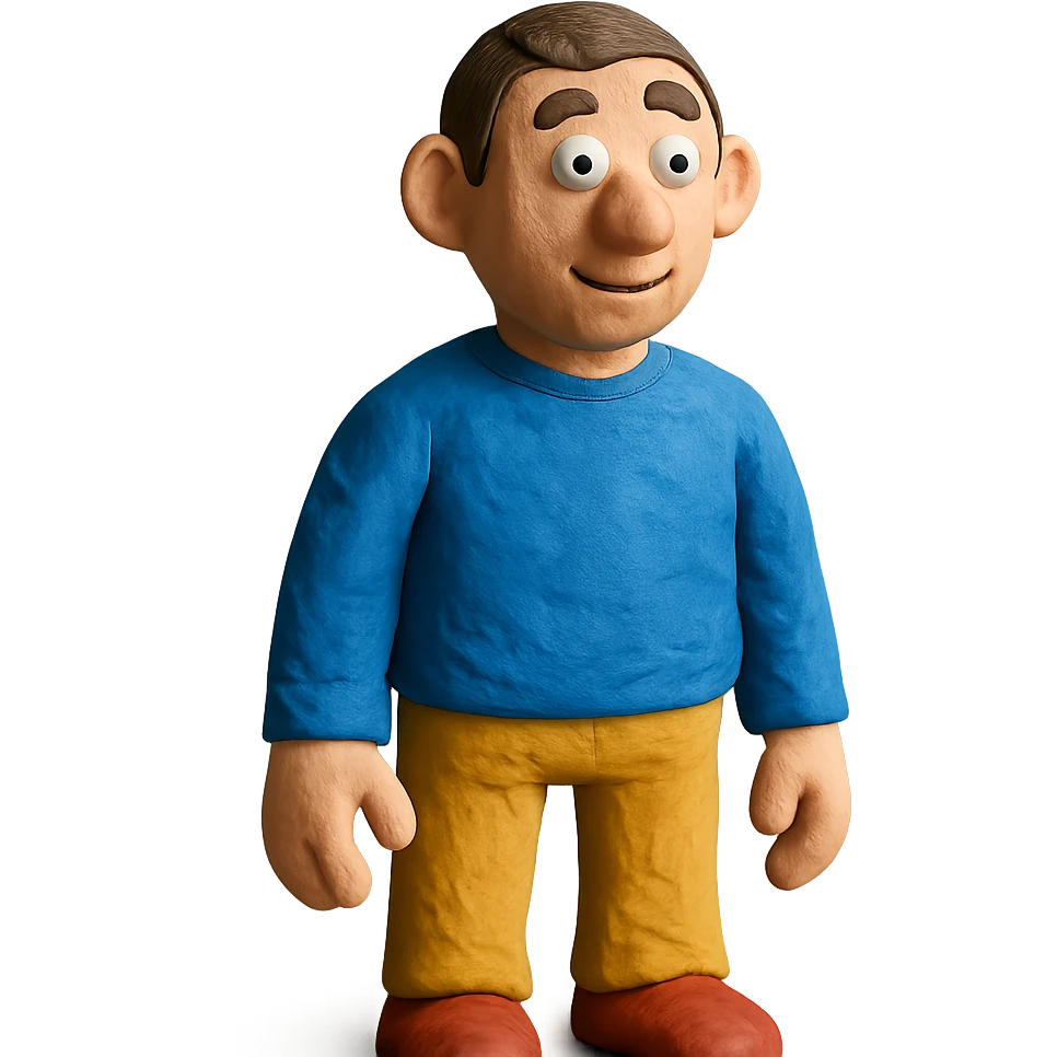 claymation style man emoji